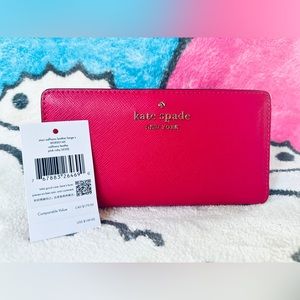 Kate Spade Saffiano Leather Magenta Pink Wallet